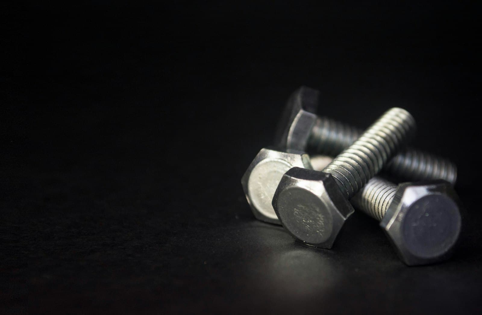 Carriage bolts on a table